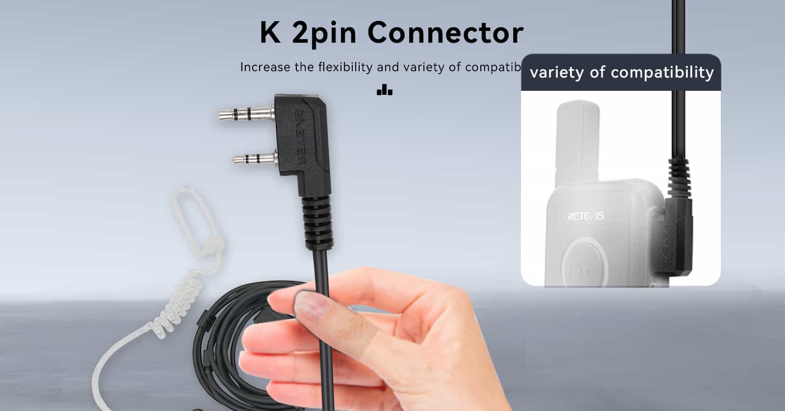 Kenwood 2pin connector can be widely used for two way radios