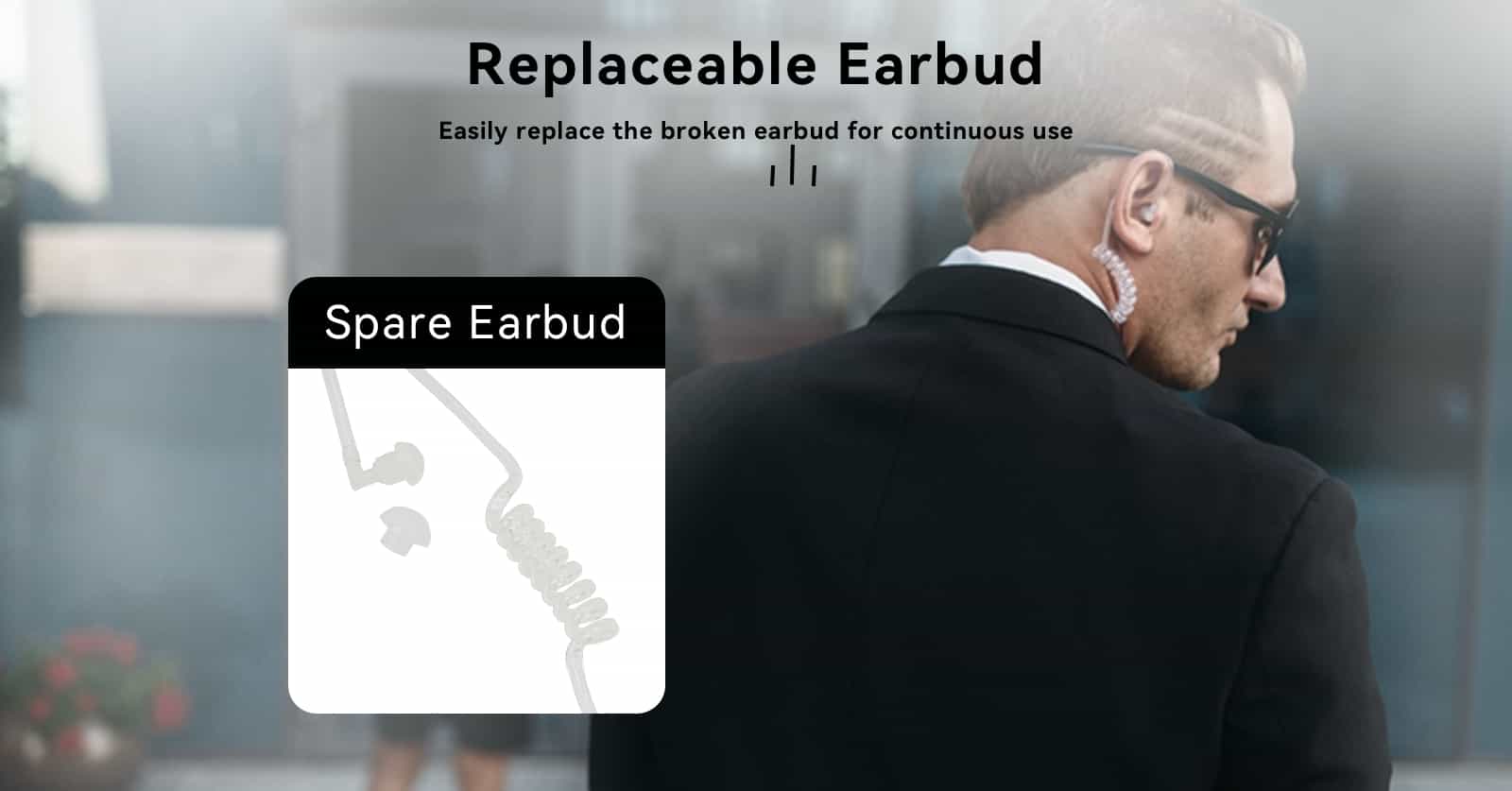 Easy to Use-The earbud can be replaced
