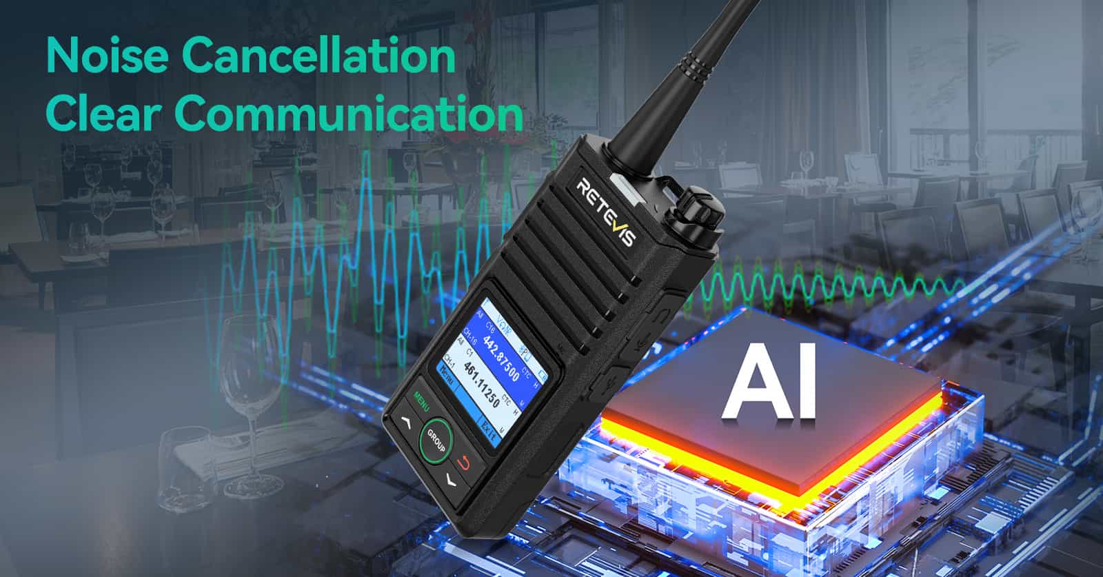 Retevis RB658 Noise Cancellation 2 Way Radio