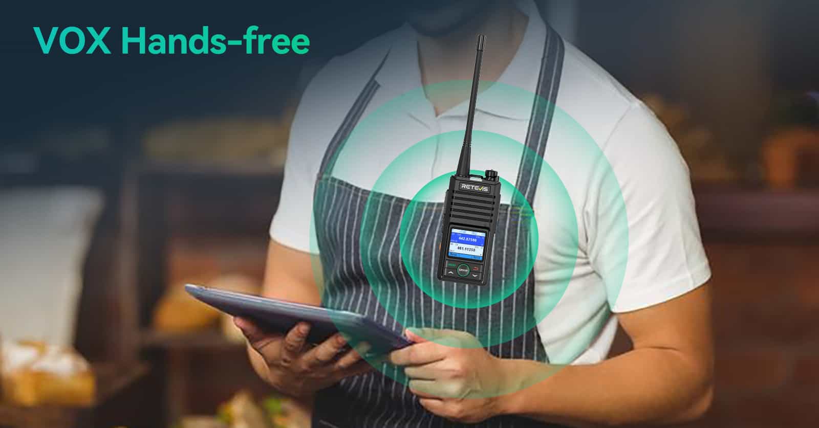 Retevis RB658 VOX Hands-Free Walkie Talkies