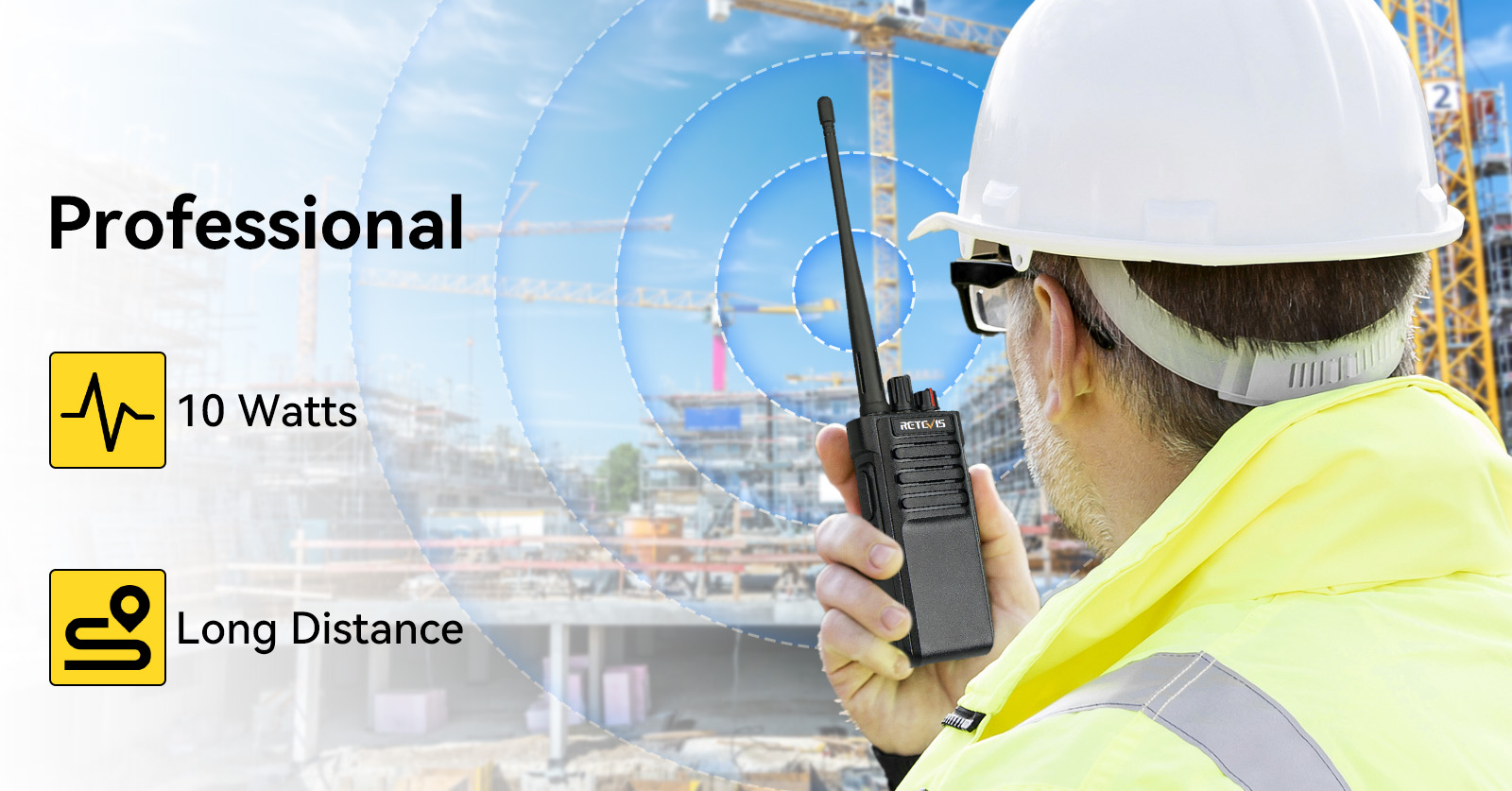 retevis 10watt high power walkie talkie for business use