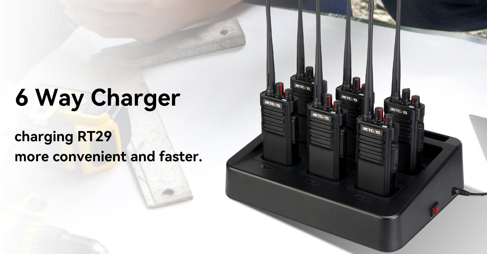 retevis rt29 large battery walkie talkie