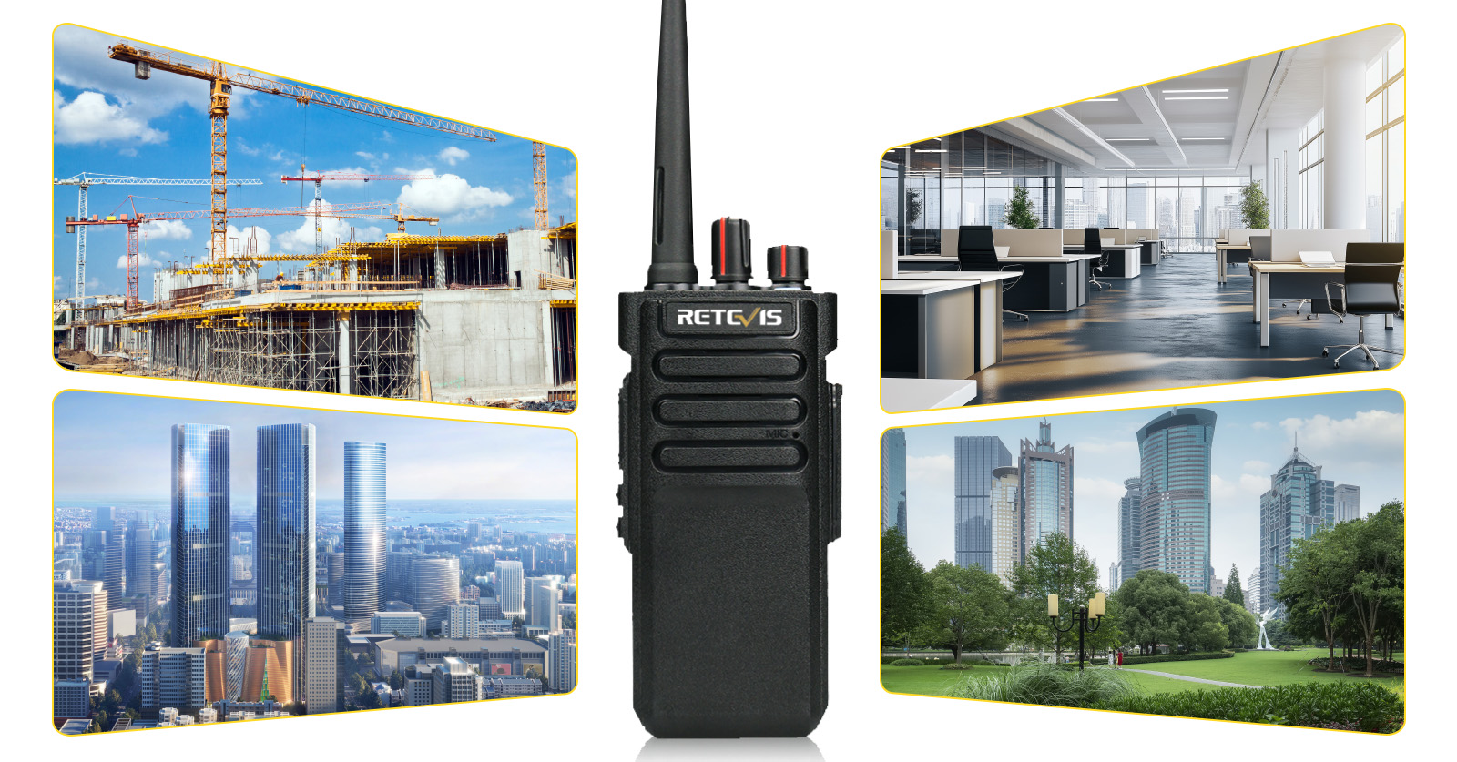 retevis long range two way radio for building sites
