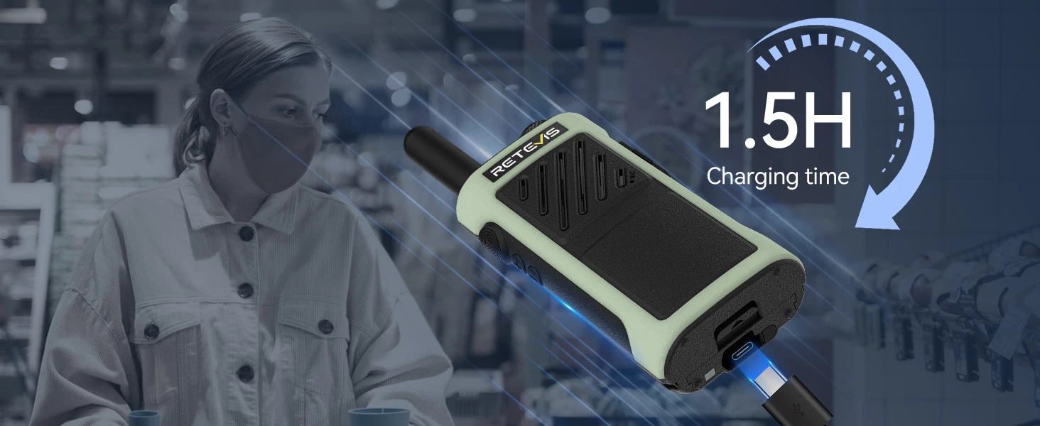 Retevis RB66P Fast Charging 1.5 Hour