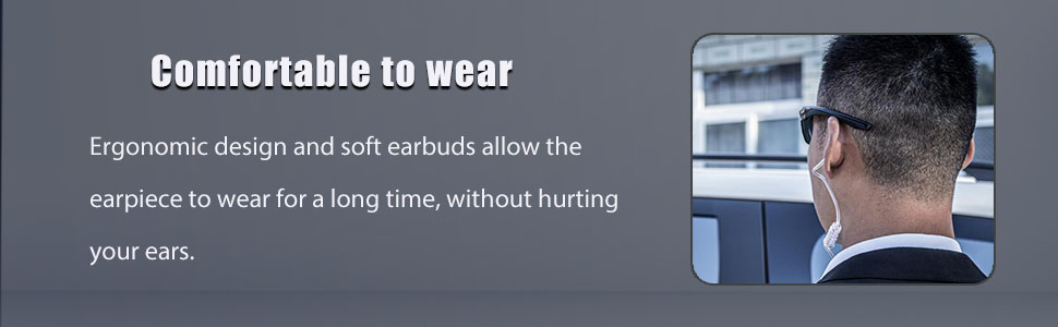 comfortable to wear two way radio headsets earpieces