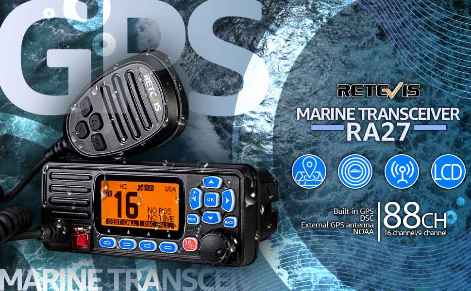 Retevis RA27 FIXED MOUNT MARINE RADIO WITH GPS