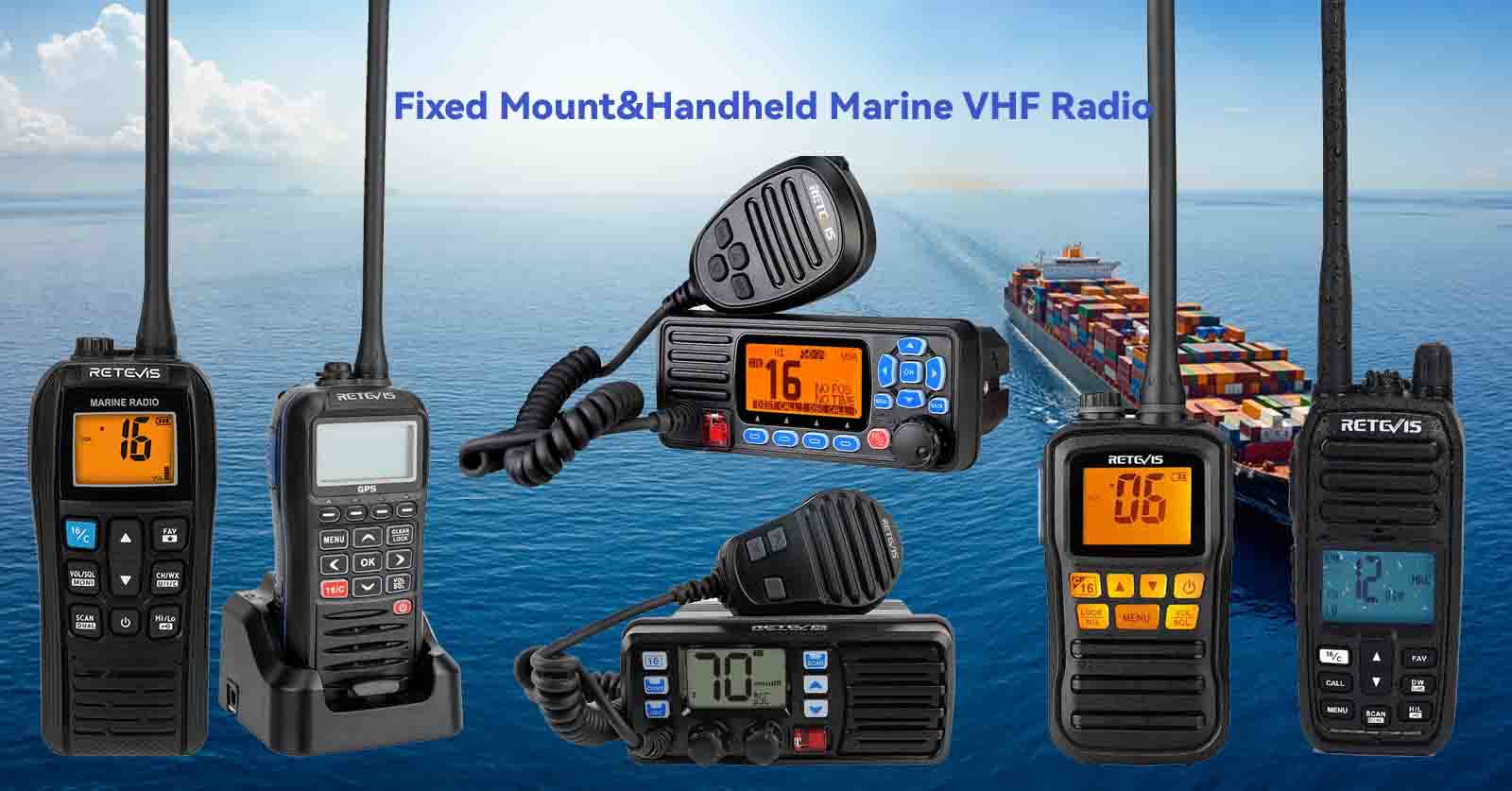 retevis fixed mount and handheld marine vhf radios