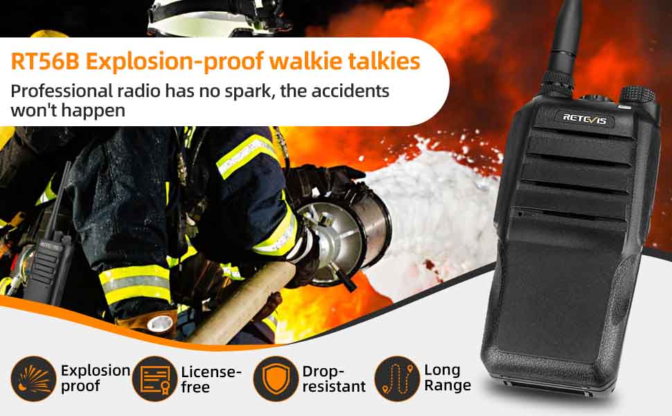 Retevis RT56B Explosion-proof FRS Heavy Duty Two way Radio 6Pack