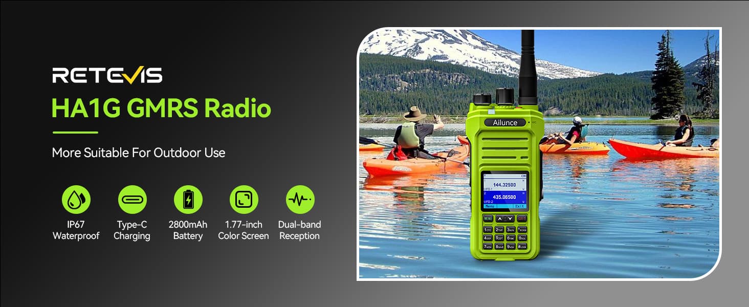 HA1G GMRS RADIO (GREEN)
