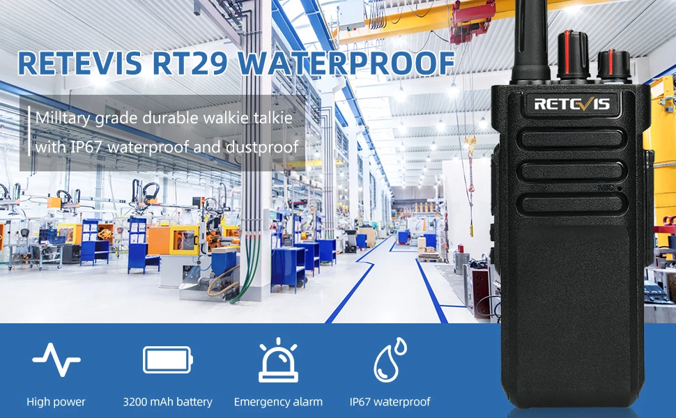 Retevis RT29 Long Range Waterproof Two Way Radio