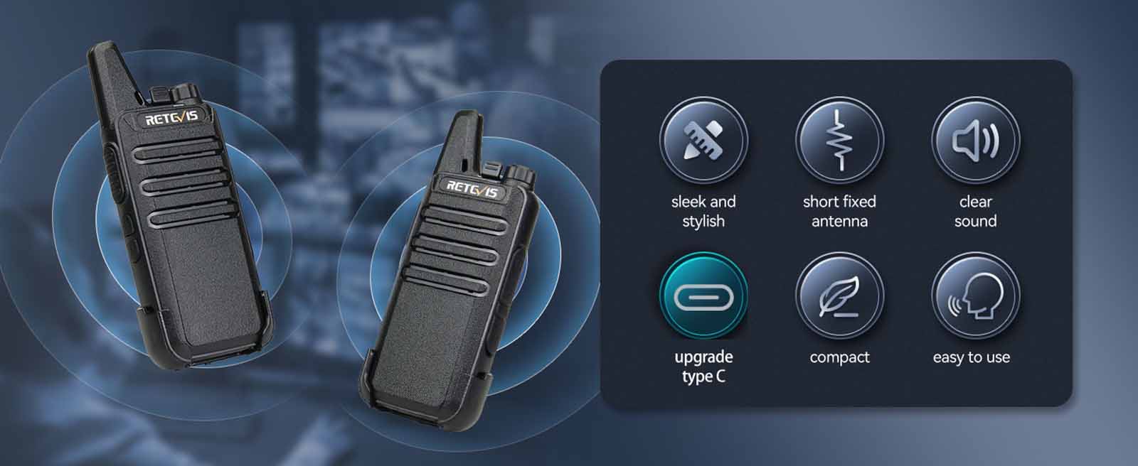 RT22 FRS liscense free two way radio