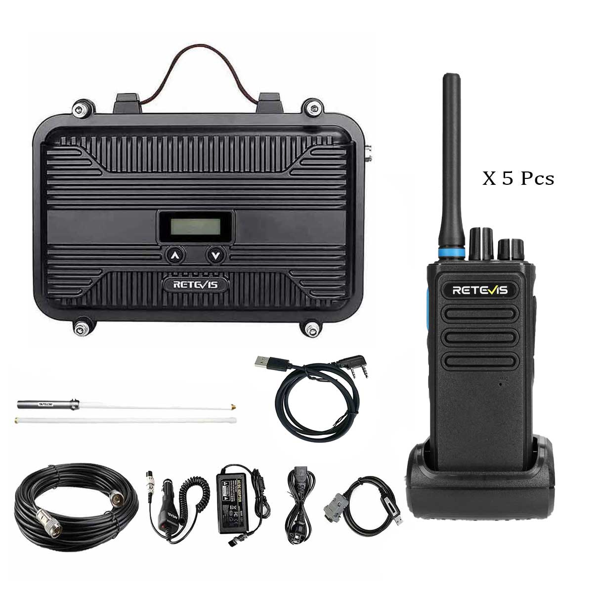 retevis p1 dmr radio with rt97p repeater for long range 