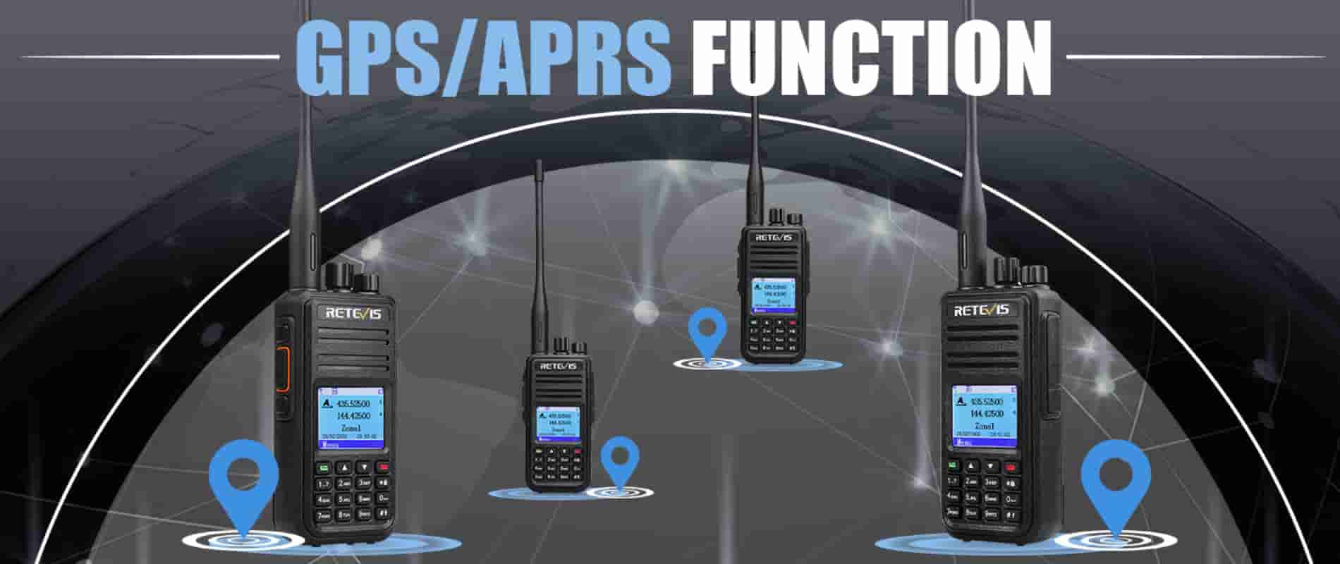RT3S GPS dual band DMR Radio -GPS FUNCTION