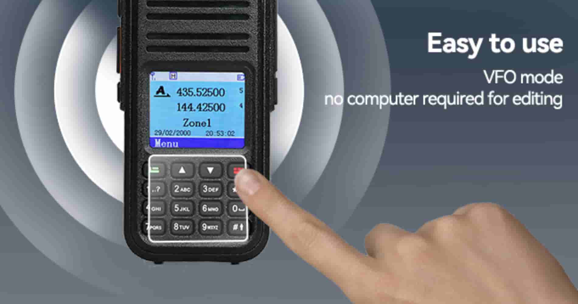 RETEVIS RT3S dual band DMR radio-vfo