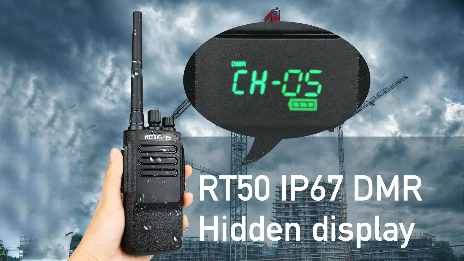 Retevis RT50 IP67 Waterproof DMR Radio