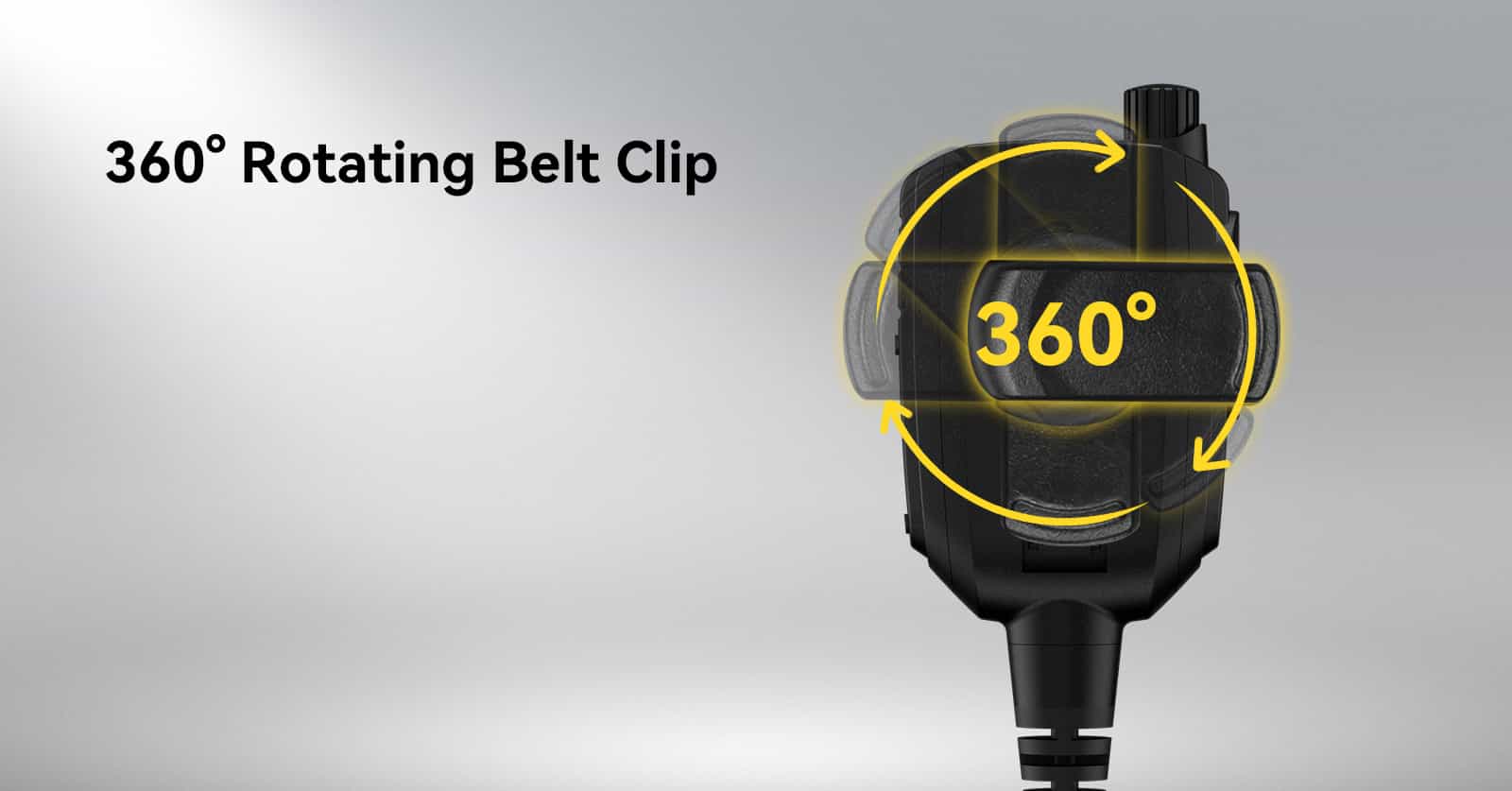 360° Rotating Belt Clip-Enjoy unparalleled convenience with a 360° rotating clip.