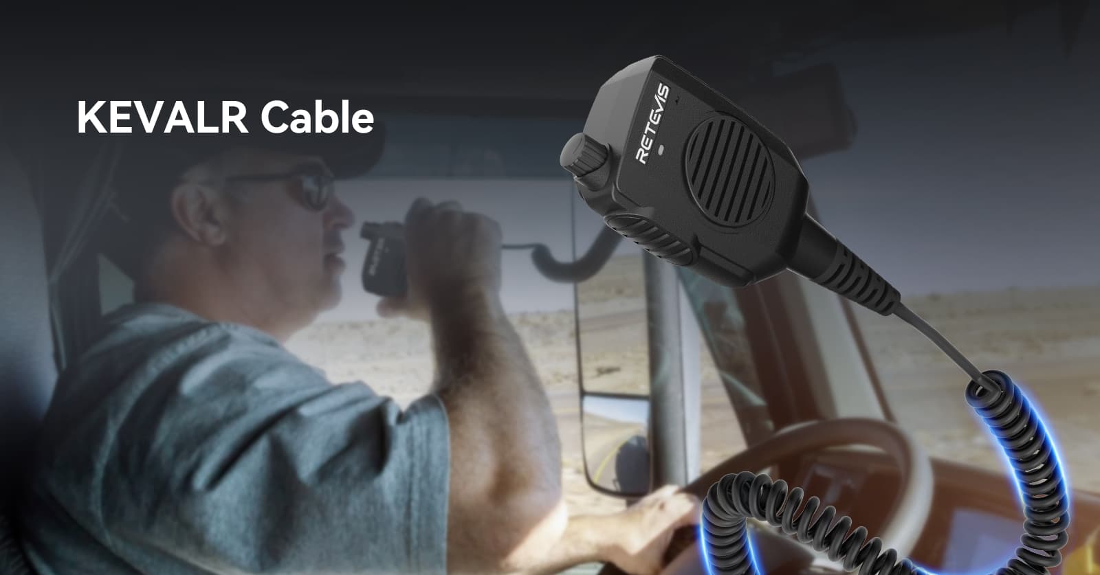 c9272b KEVLAR Cable speaker mic for retevis radios