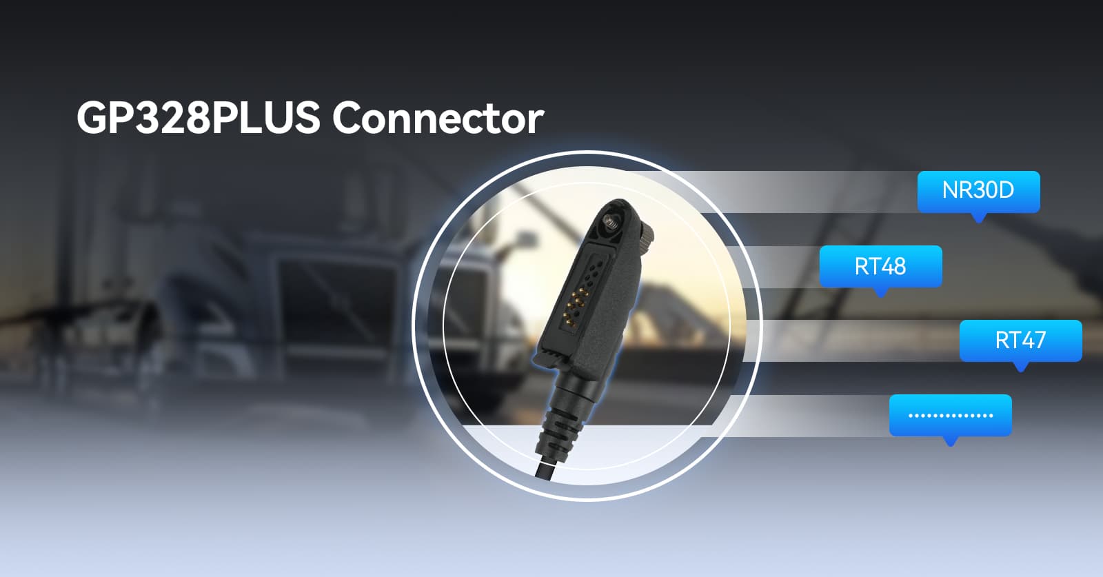 c9272b GP328PLUS Connector works with Retevis Radios and Motorola Radios