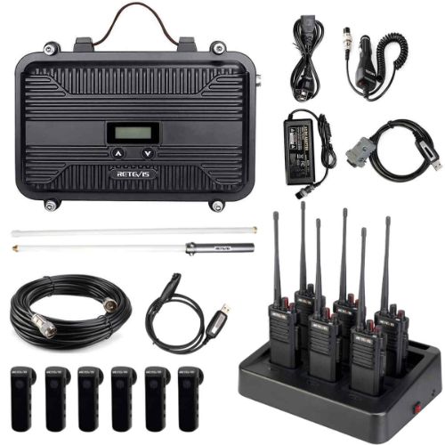 Retevis RT97P DMR Repeater with 6PCS RT29D Bluetooth DMR Radio Bundle