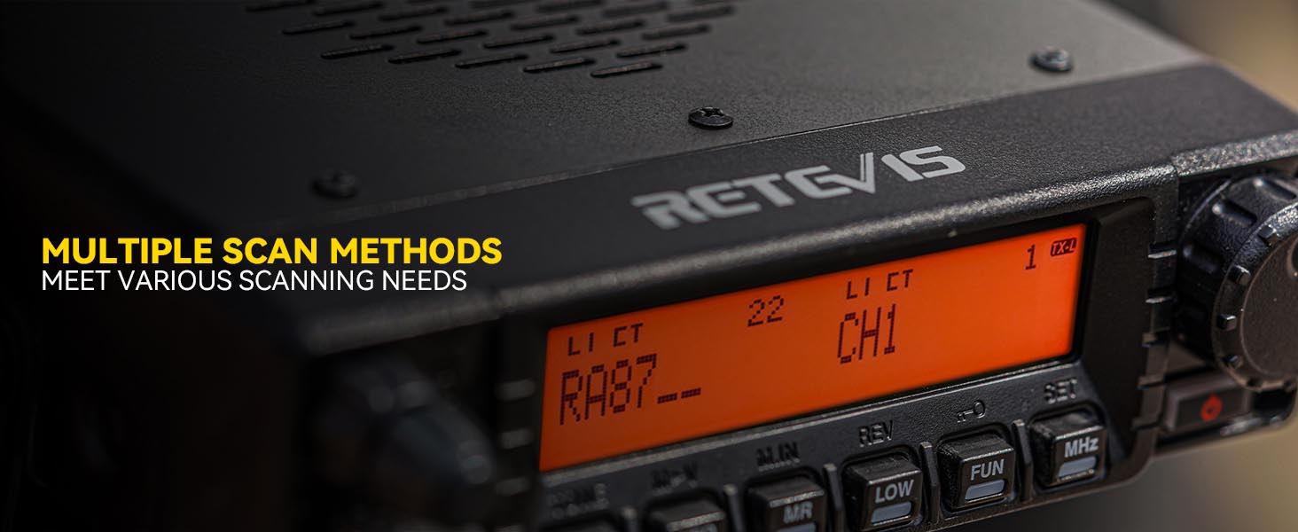 retevis ra87 offers Multiple scan methods