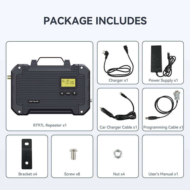 retevis new repeater RT97L package