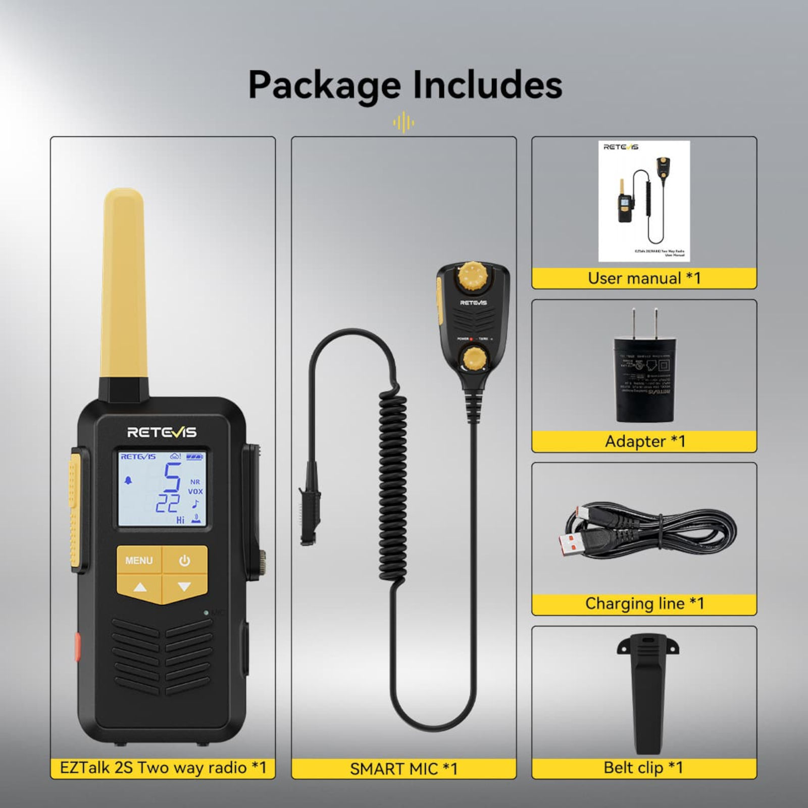 Retevis EZTalk 2S GMRS Walkie Talkie-Details
