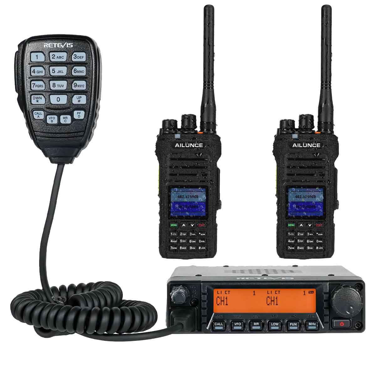 Retevis Farm Tractor Radio Kit- GMRS mobile radios and handheld radio Bundle sale