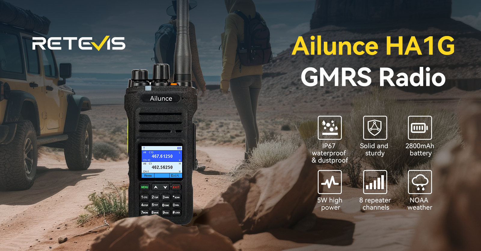 AILUNCE HA1G WATERPROOF RUGGED RADIO GMRS