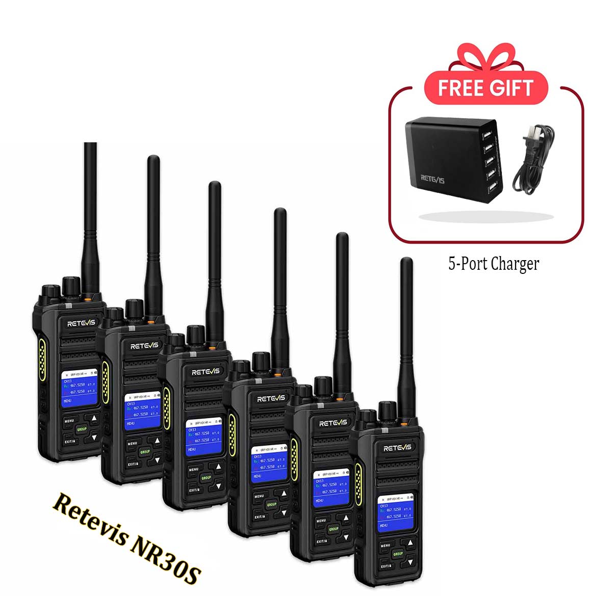 Retevis NR30S 6-pack walkie-talkie