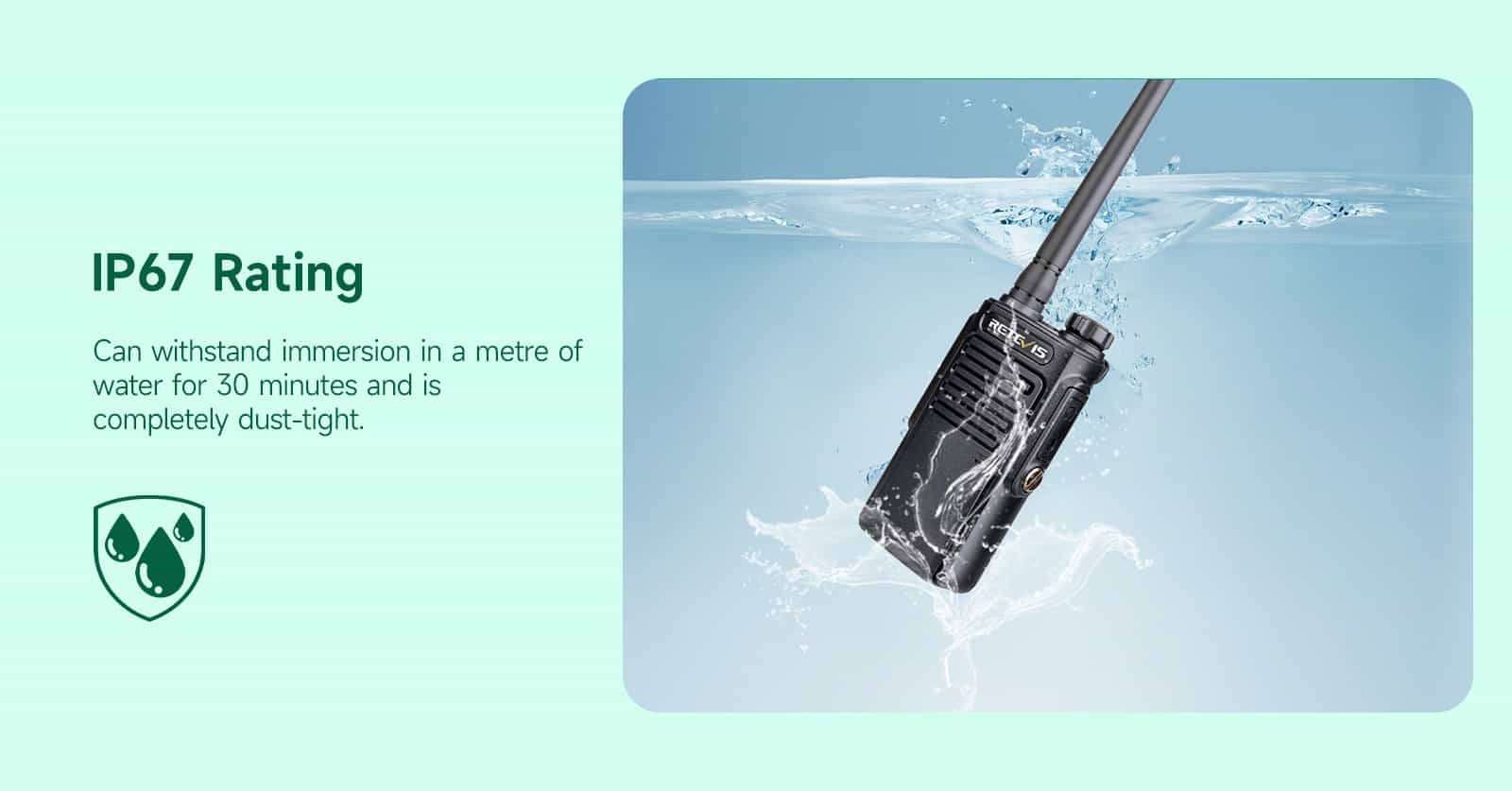 IP67 Waterproof Rating