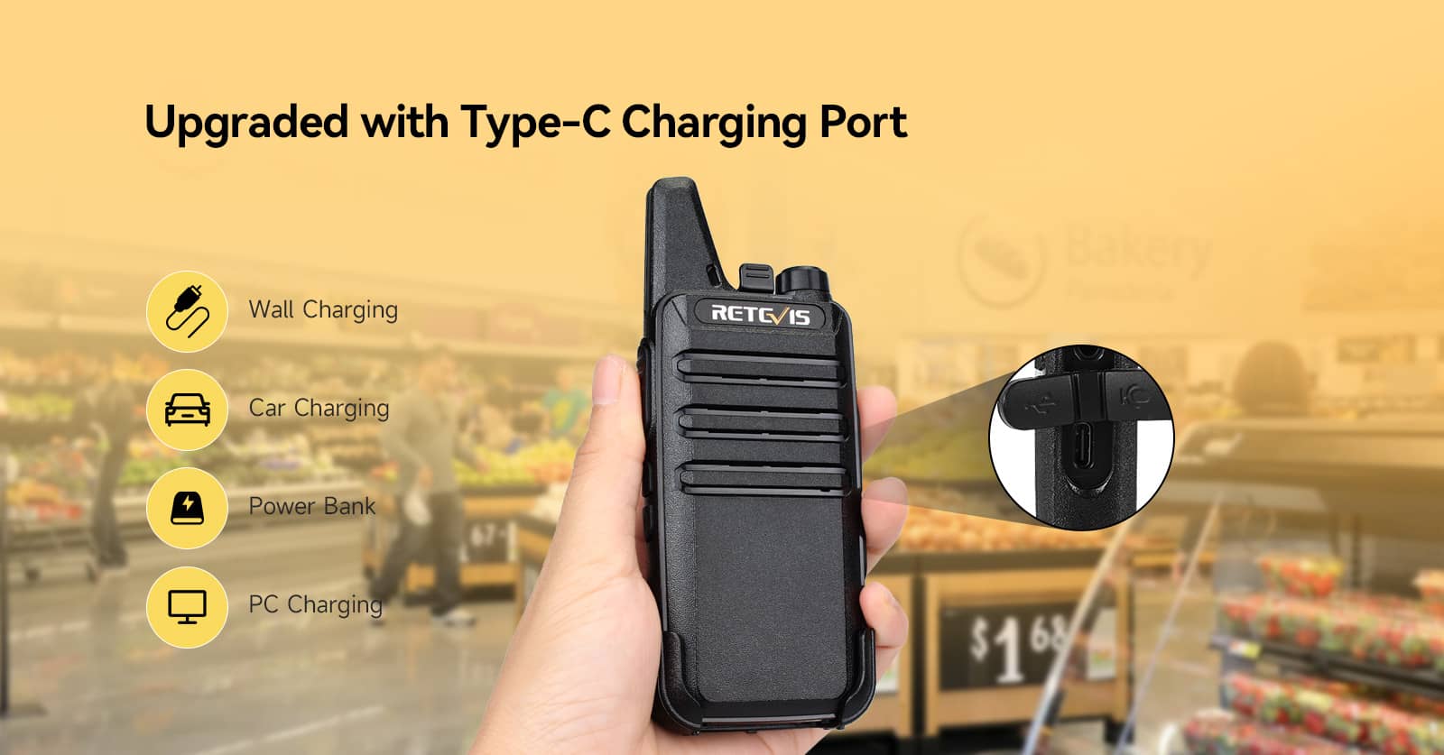 Upgrade with Type-C Charging Port