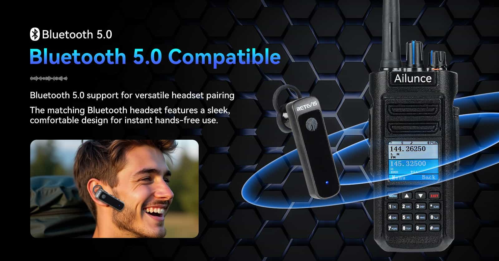 Ailunce HD2 Bluetooth 5.0 connection