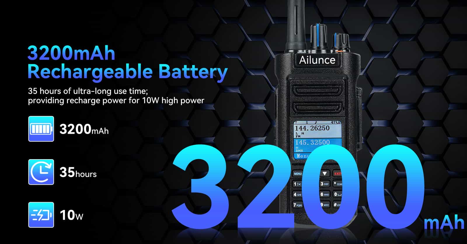 Ailunce HD2 3200mAh battery 