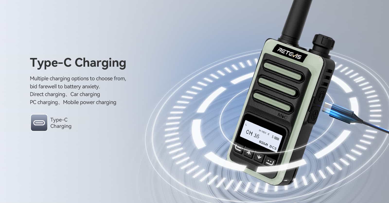 RB66S-Type-C Charging-walkie-talkie