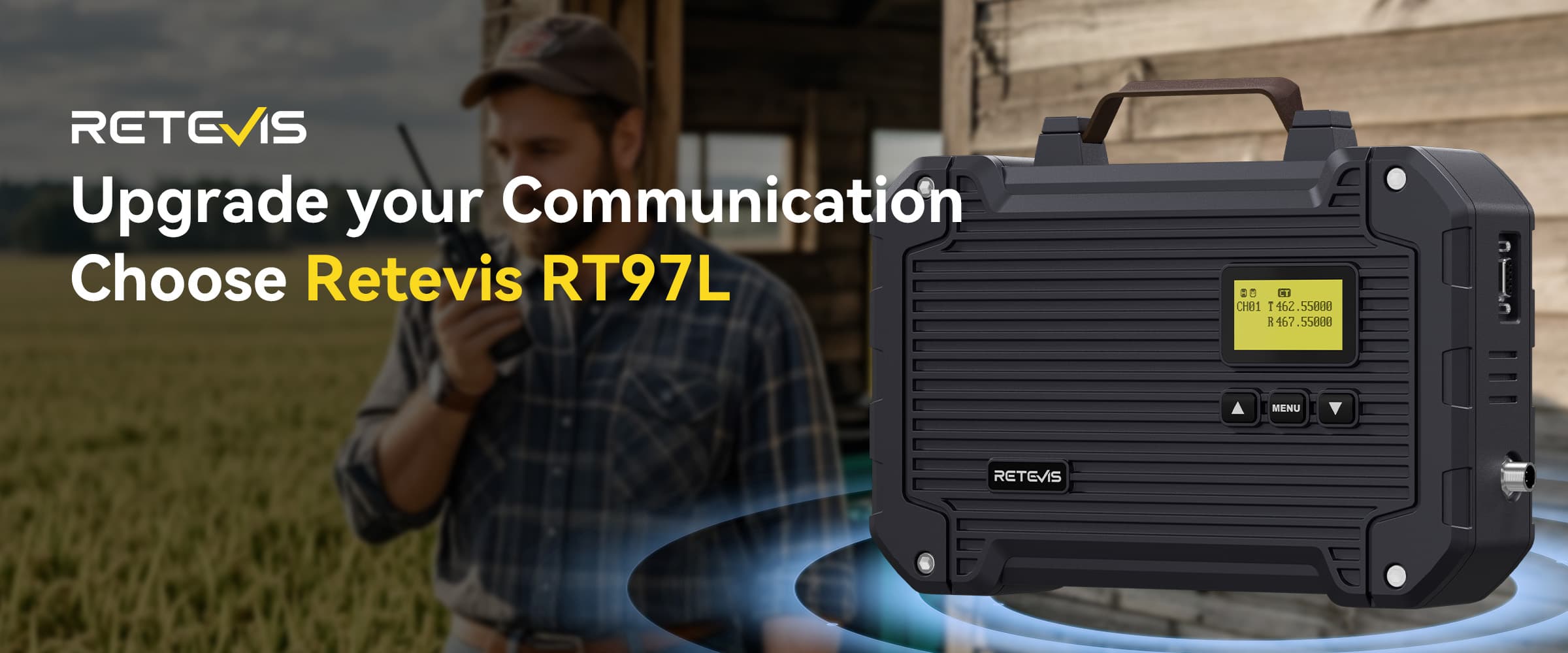 Retevis RT97L Upgraded Duplexer Power · Rugged Portability
