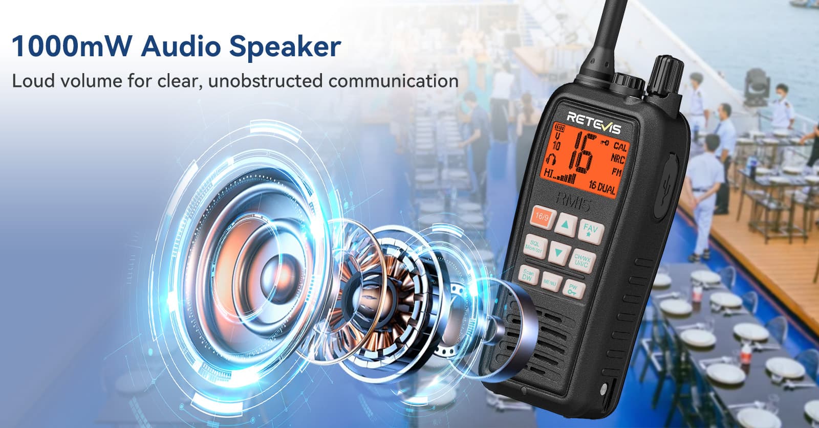 Clear Sound with powerful 1000mw Audio speaker