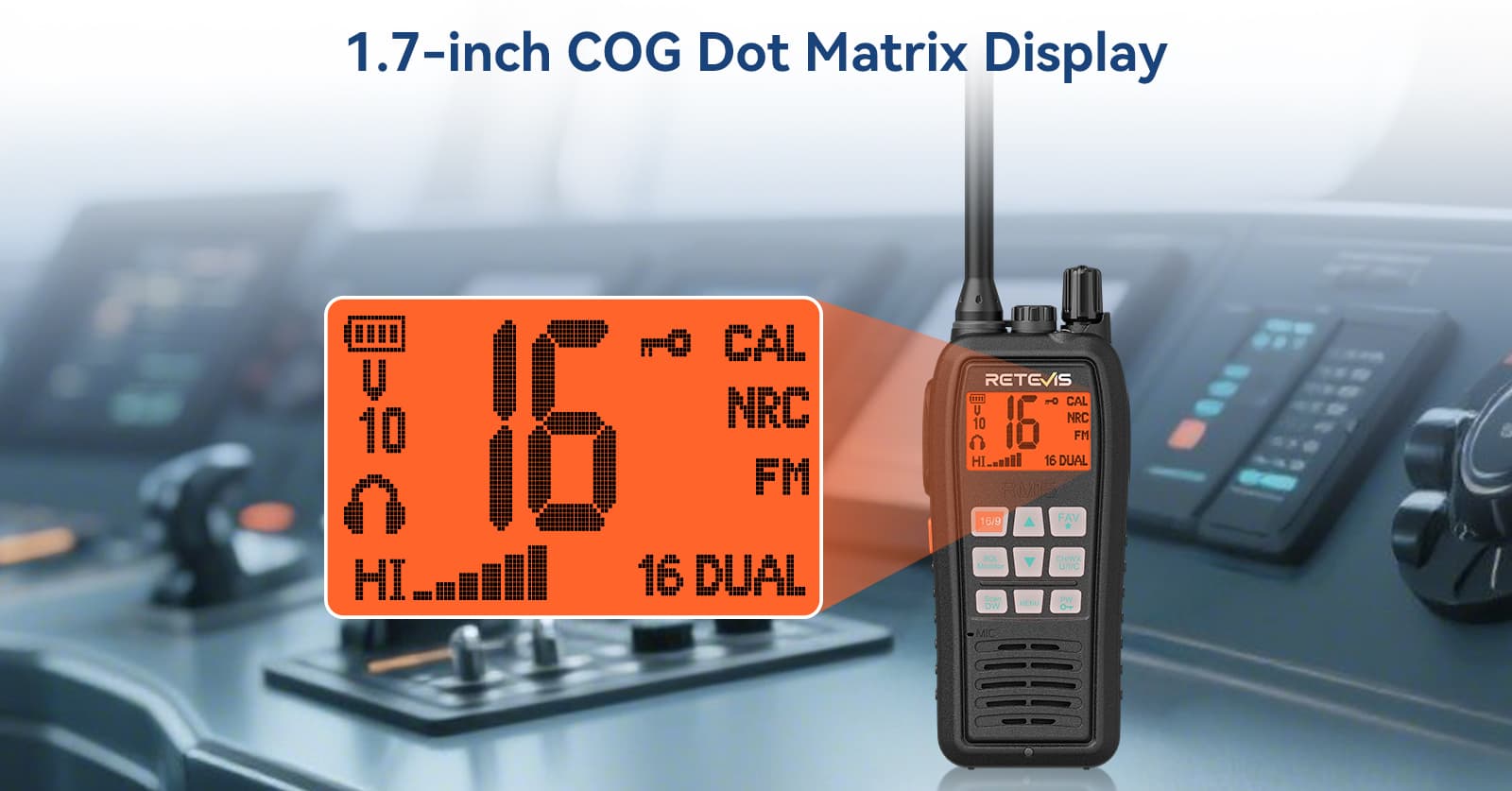1.7 inch display retevis marine radio