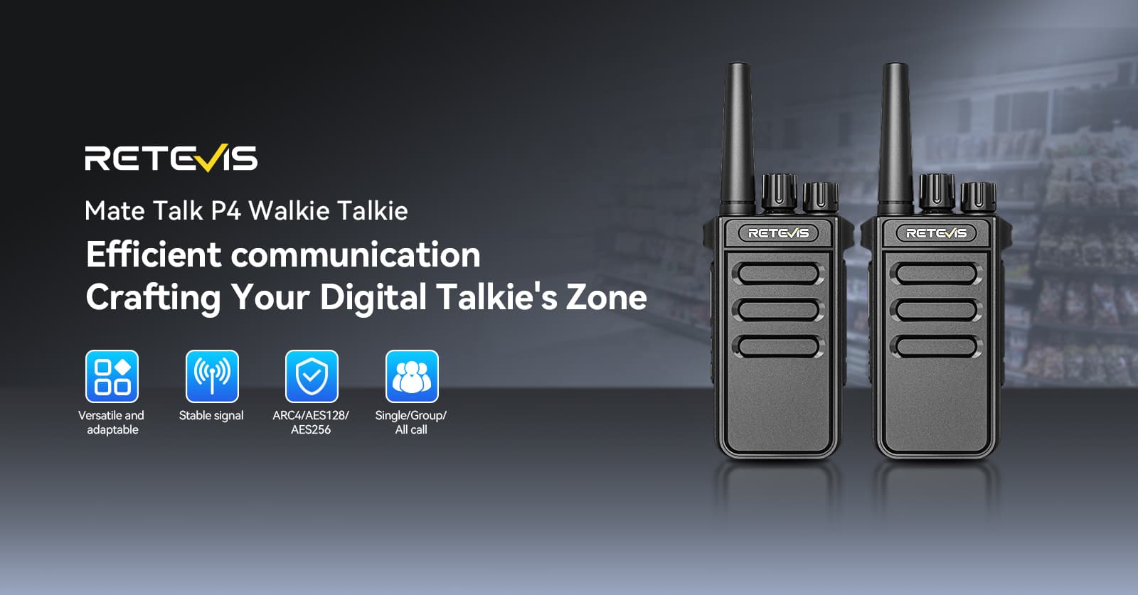 Retevis Mate Talk P4 DMR digital walkie-talkie