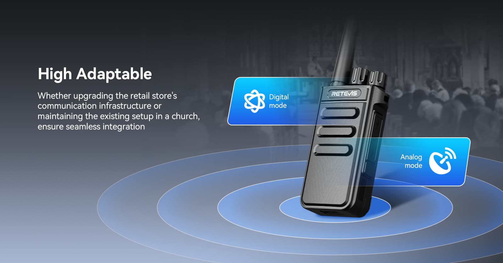 Retevis Mate Talk P4 DMR digital walkie-talkie with high adaptable