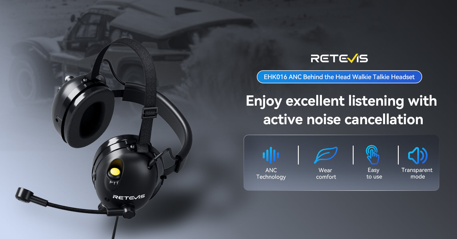 Headset side view