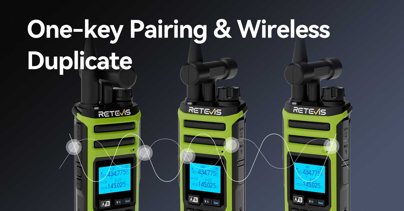 Retevis A3 Ham Two Way Radio One-key Pairing
