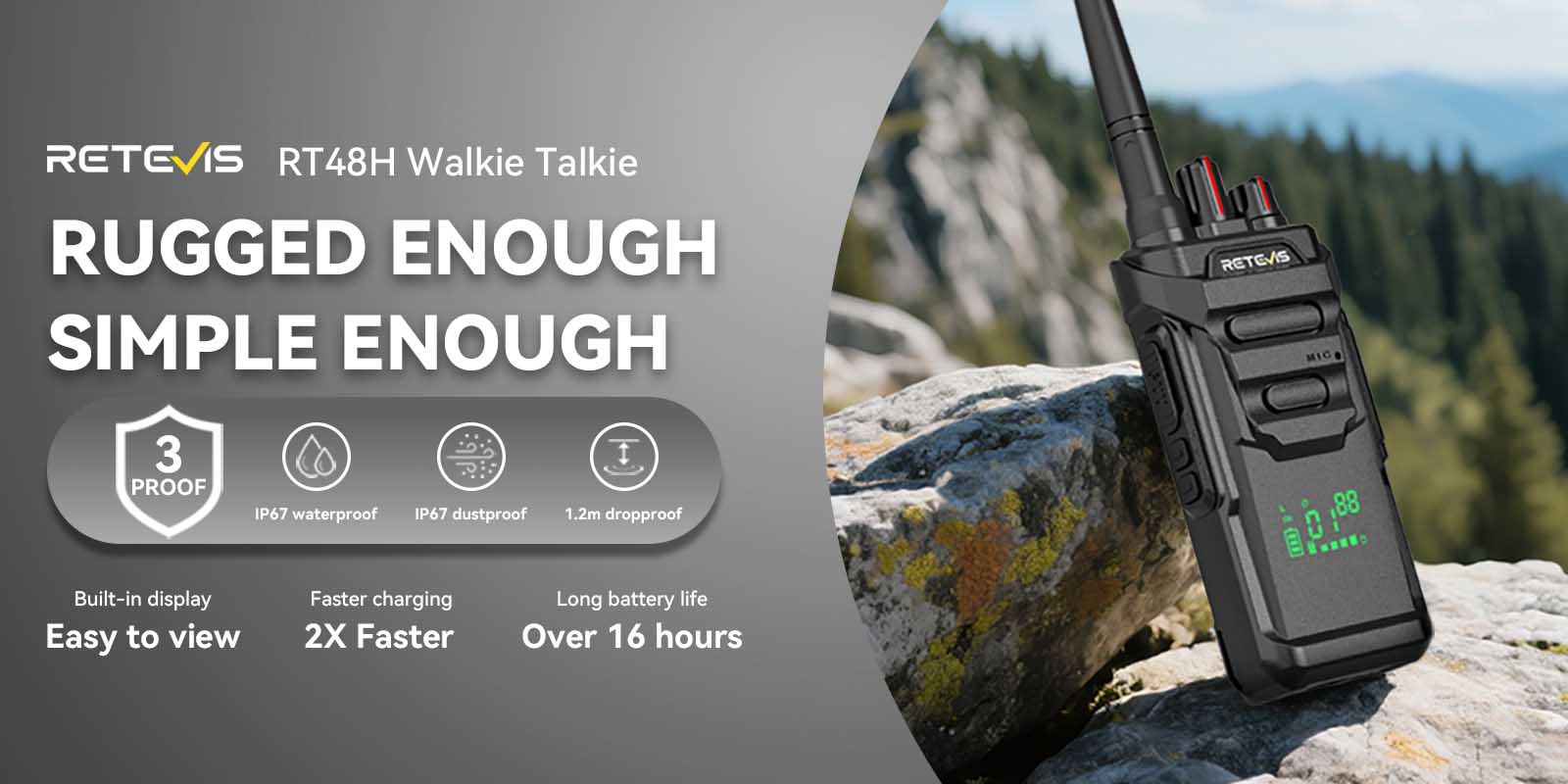 RT48H FRS rugged business walkie talkie