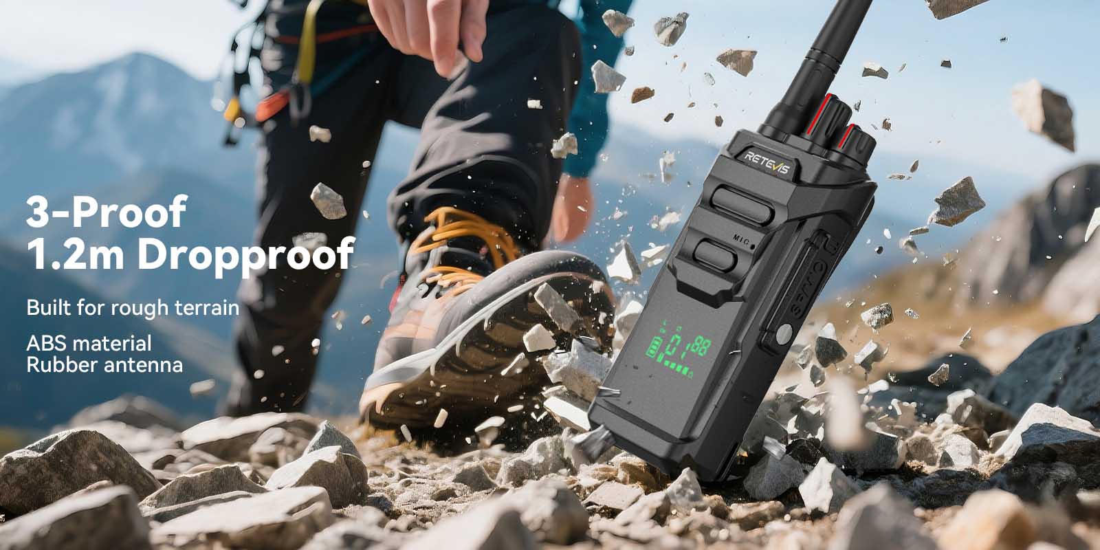 Retevis RT648H PMR446 walkie talkie with 1.2m  dropproof