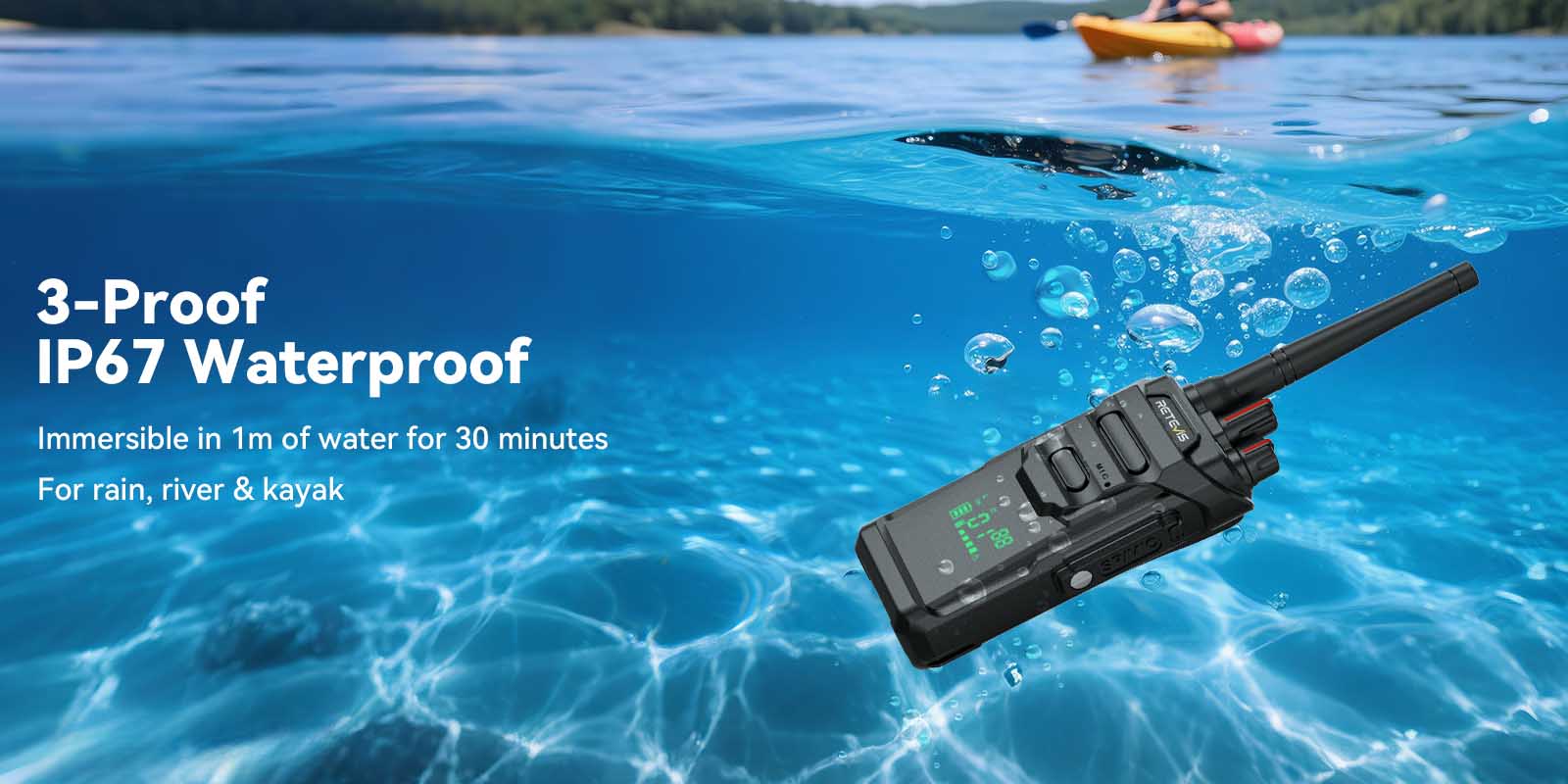 Retevis RT648H PMR446 walkie talkie with IP67 waterproof