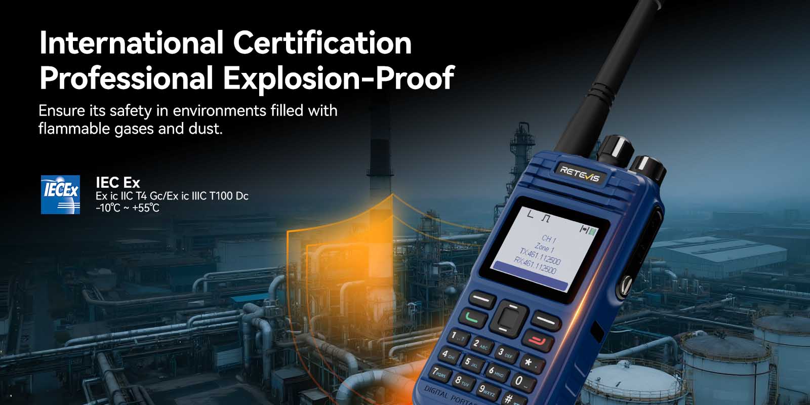 Retevis E2 digital intrinsically safe radio