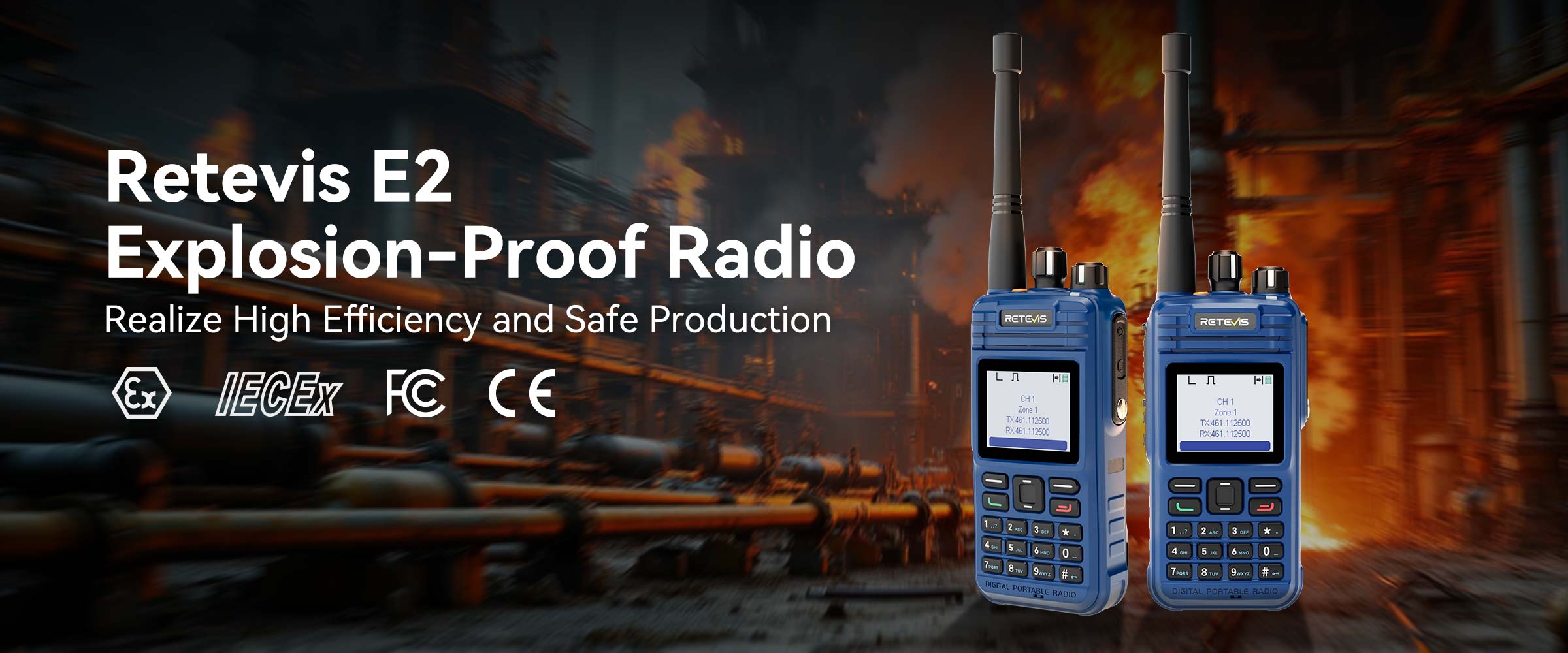 Retevis MateTalk E2 Intrinsically Safe Two-way Radio