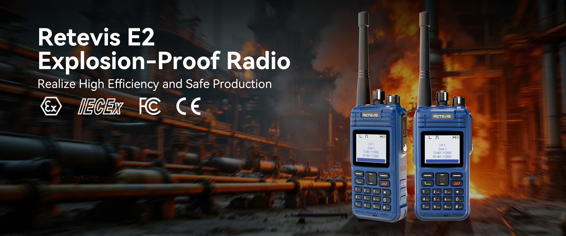 Retevis MateTalk E2 Intrinsically Safe Two-way Radio