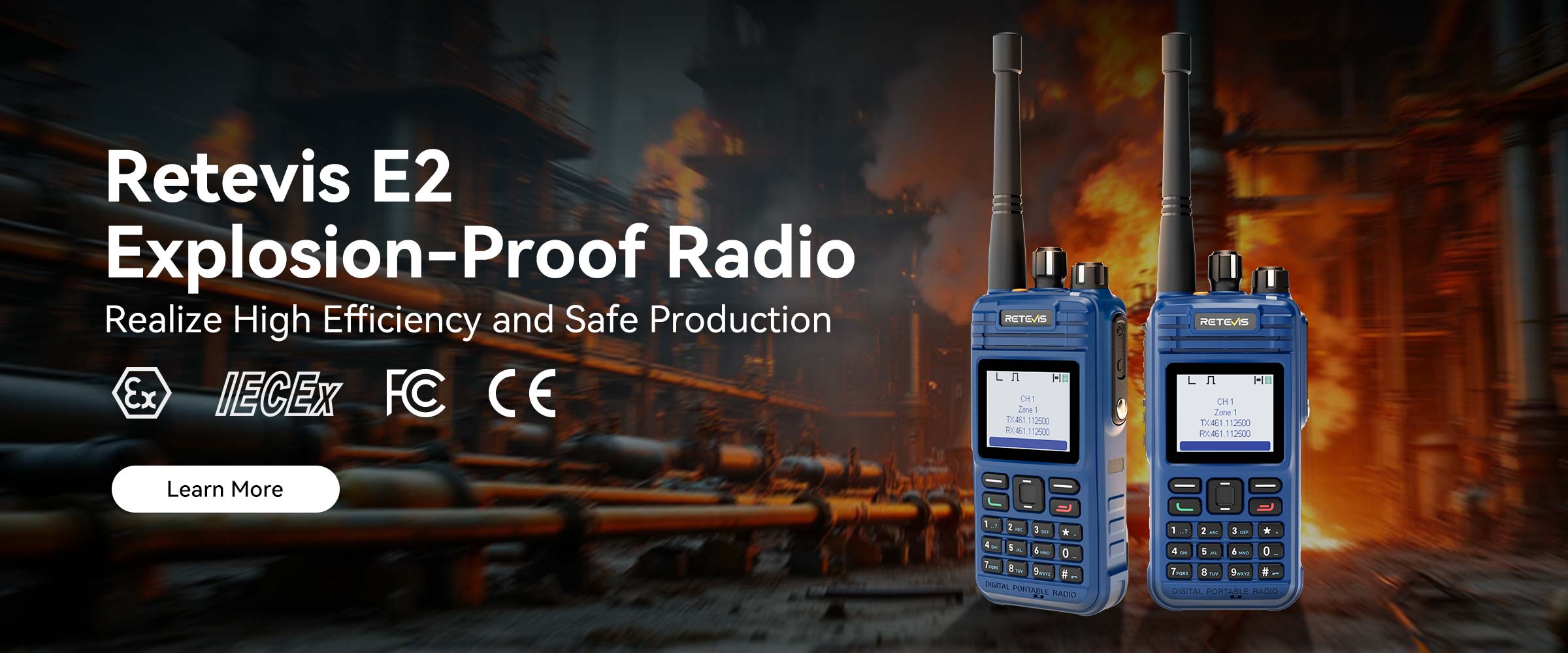 Retevis MateTalk E2 Intrinsically Safe Two-way Radio