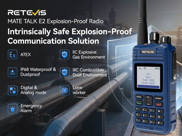 Retevis E2 Digital Intrinsically Safe Radio