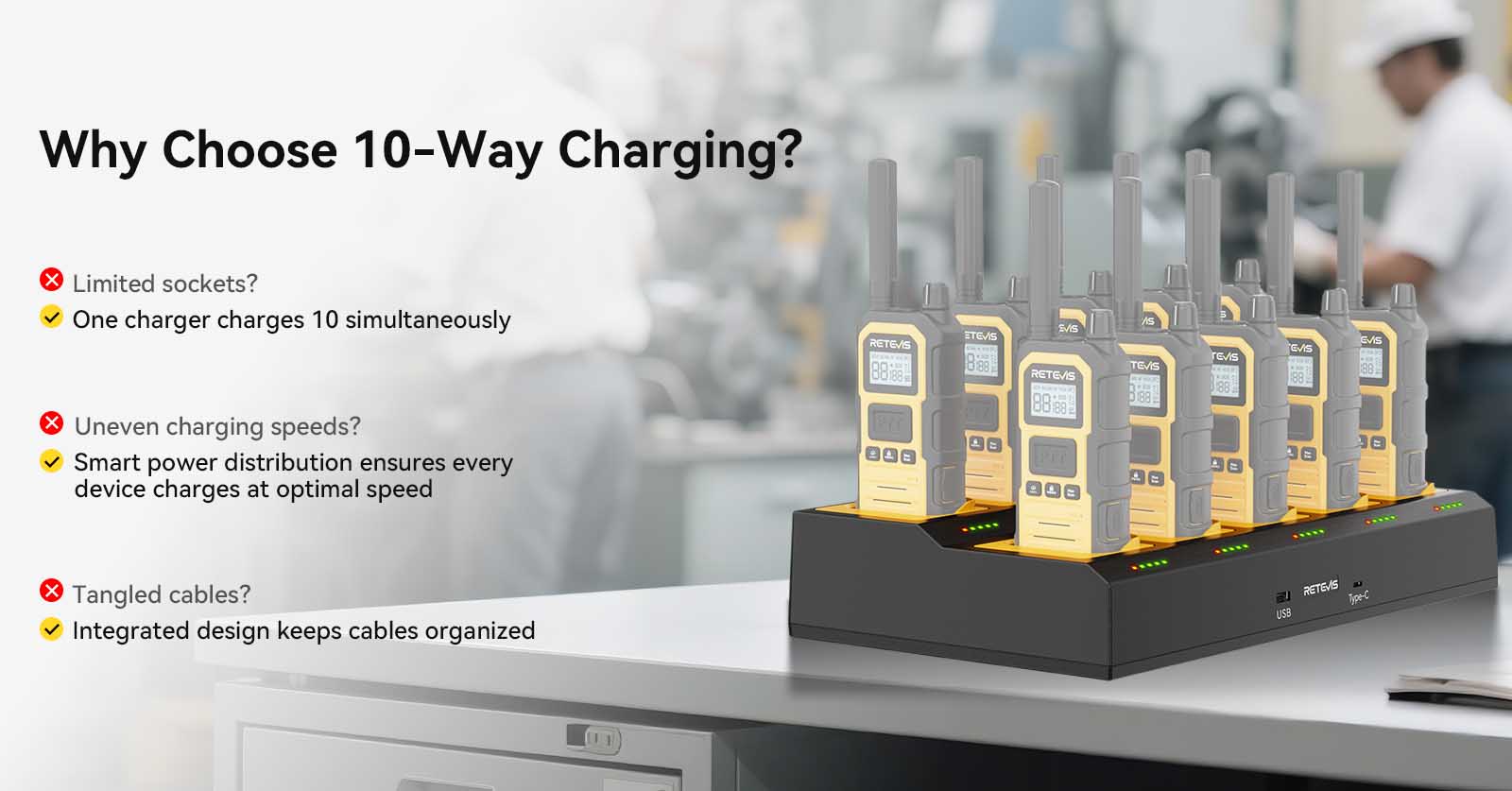 Ten Way Charger for Your Team